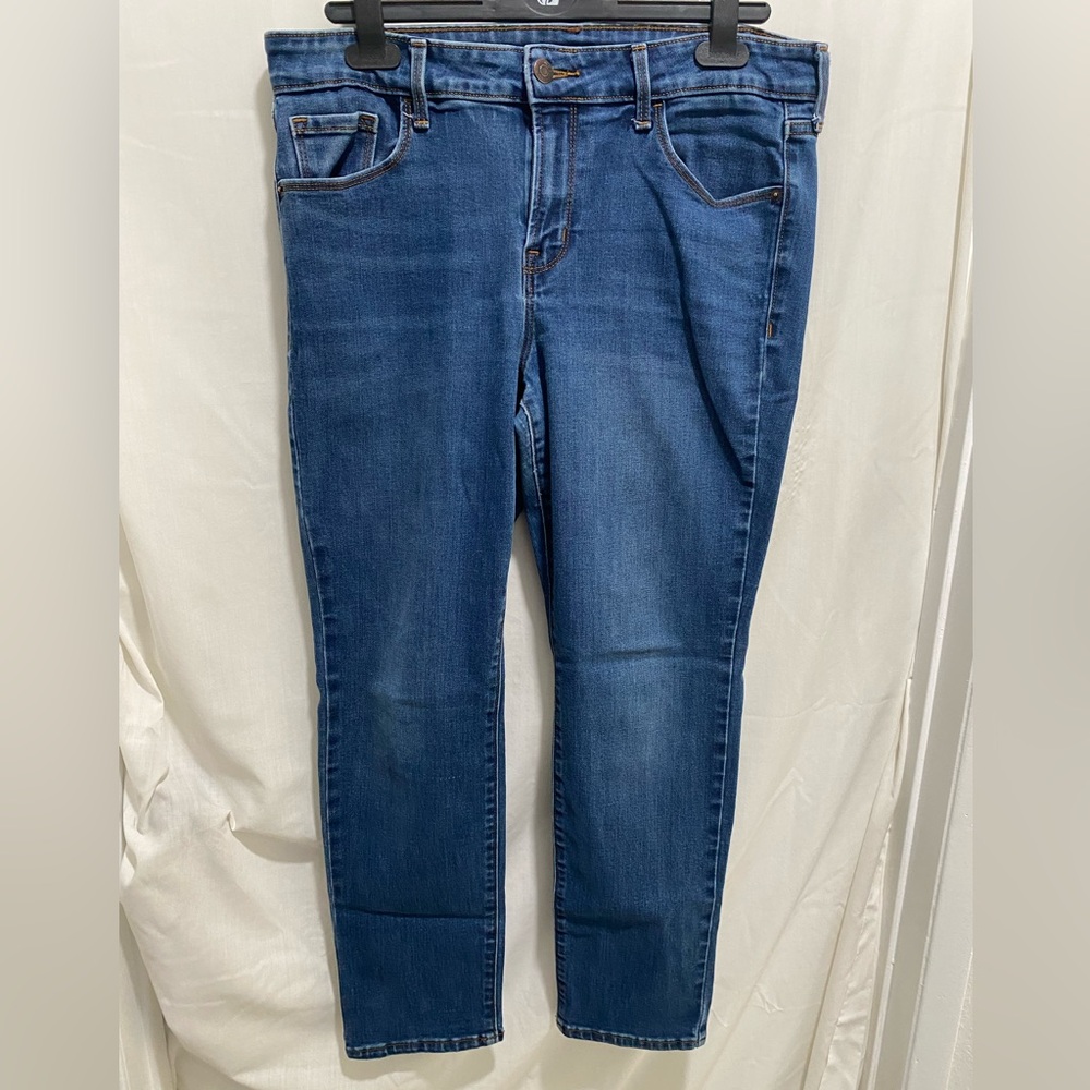 Old Navy Women's Straight Leg Jeans - Dark Blue